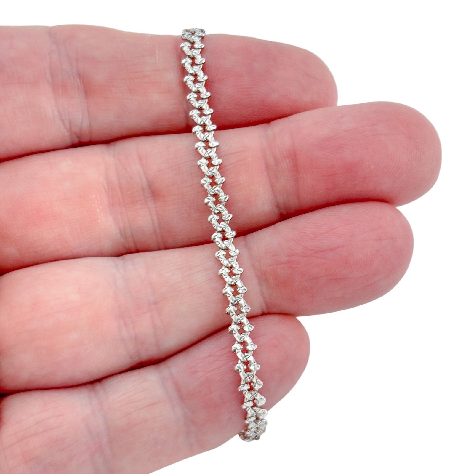 Vintage Sterling Silver 925 Italian Chain Anklet 95